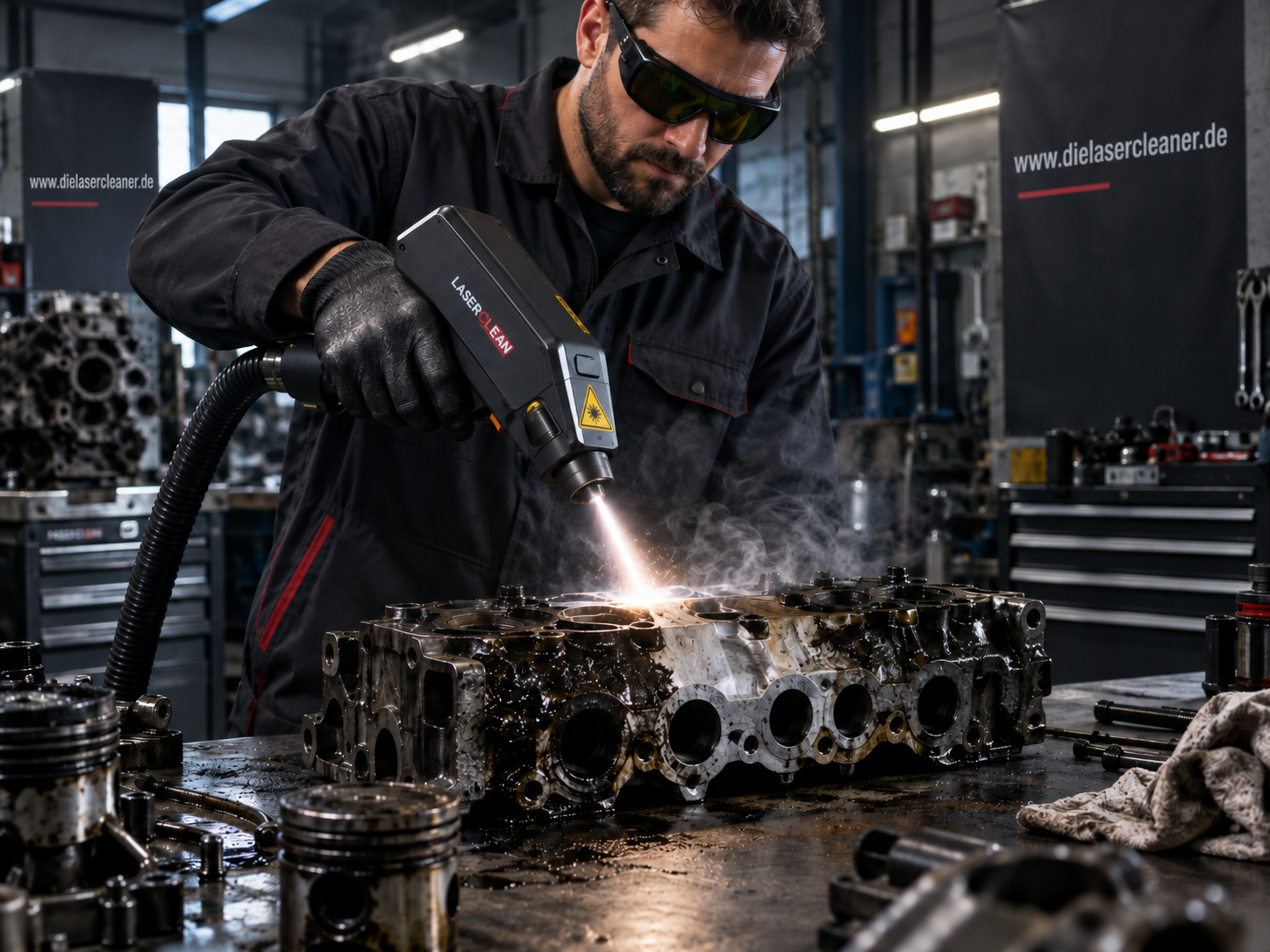Mobiler Laser-Service in der Werkstatt